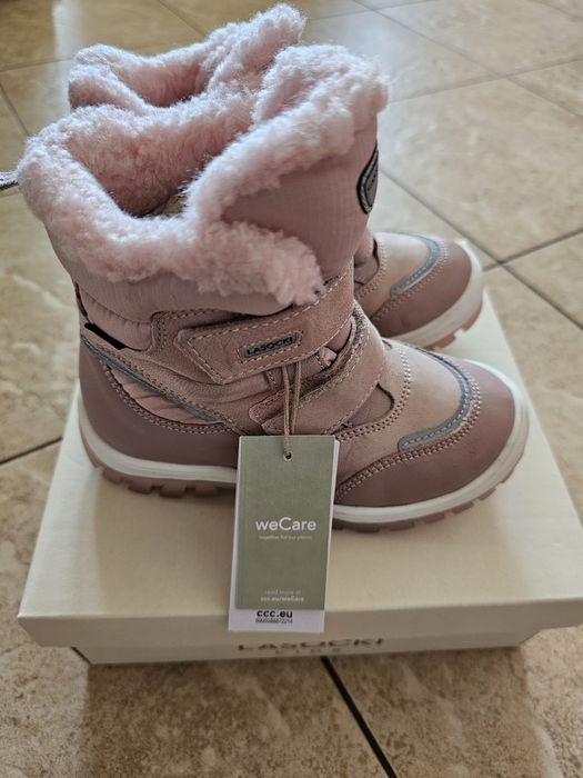 Buty zimowe j. nowe kozaki śniegowce trzewiki skóra Lasocki 28