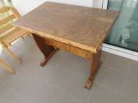 Drewniany - dębowy stół ogrodowy