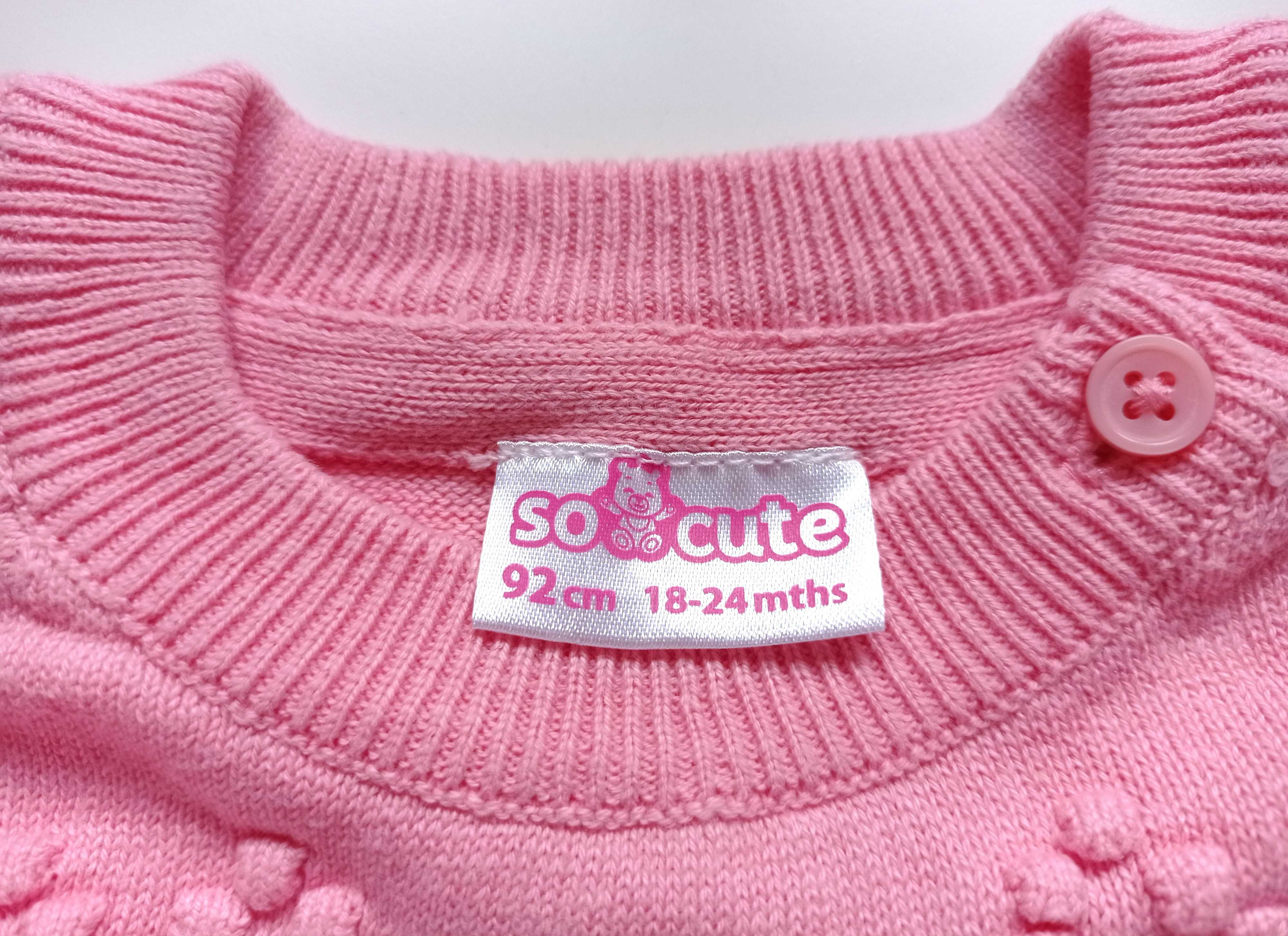 Nowy walentynkowy sweter w serduszka 3D 92 So Cute