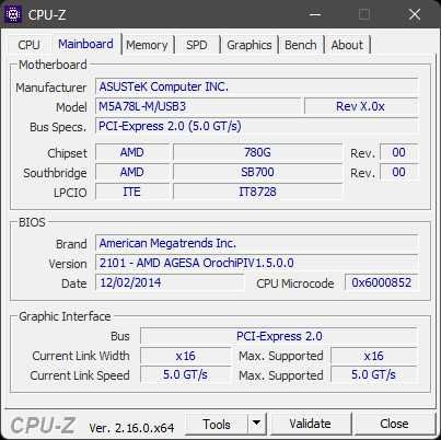 Комплект FX 6300 / M5A78L-M/USB3 / 12 GB
