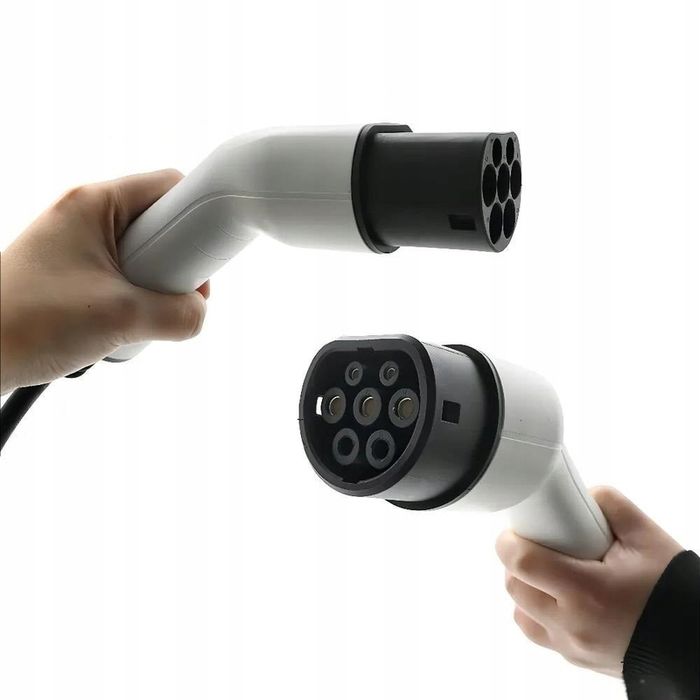 Gruby Solidny Przewód Kabel Ładowania EV Type2 5m 32A 22kW 5x6mm2