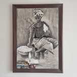 "PRZĄDKA/Jeune Fileuse" by N`GUESSAN Emile, Cote d`Ivoire, 2008, A-2.
