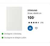 IKEA Stensund biały front 40x60