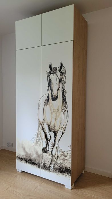 Meblik Horse Oak meble z motywem konia szafa nadstawka dla dzieci