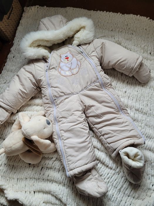 Зимовий ,дуже теплий комбінезон 74го розміру