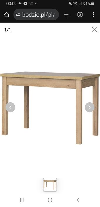 Komplet stół + dwa krzesła