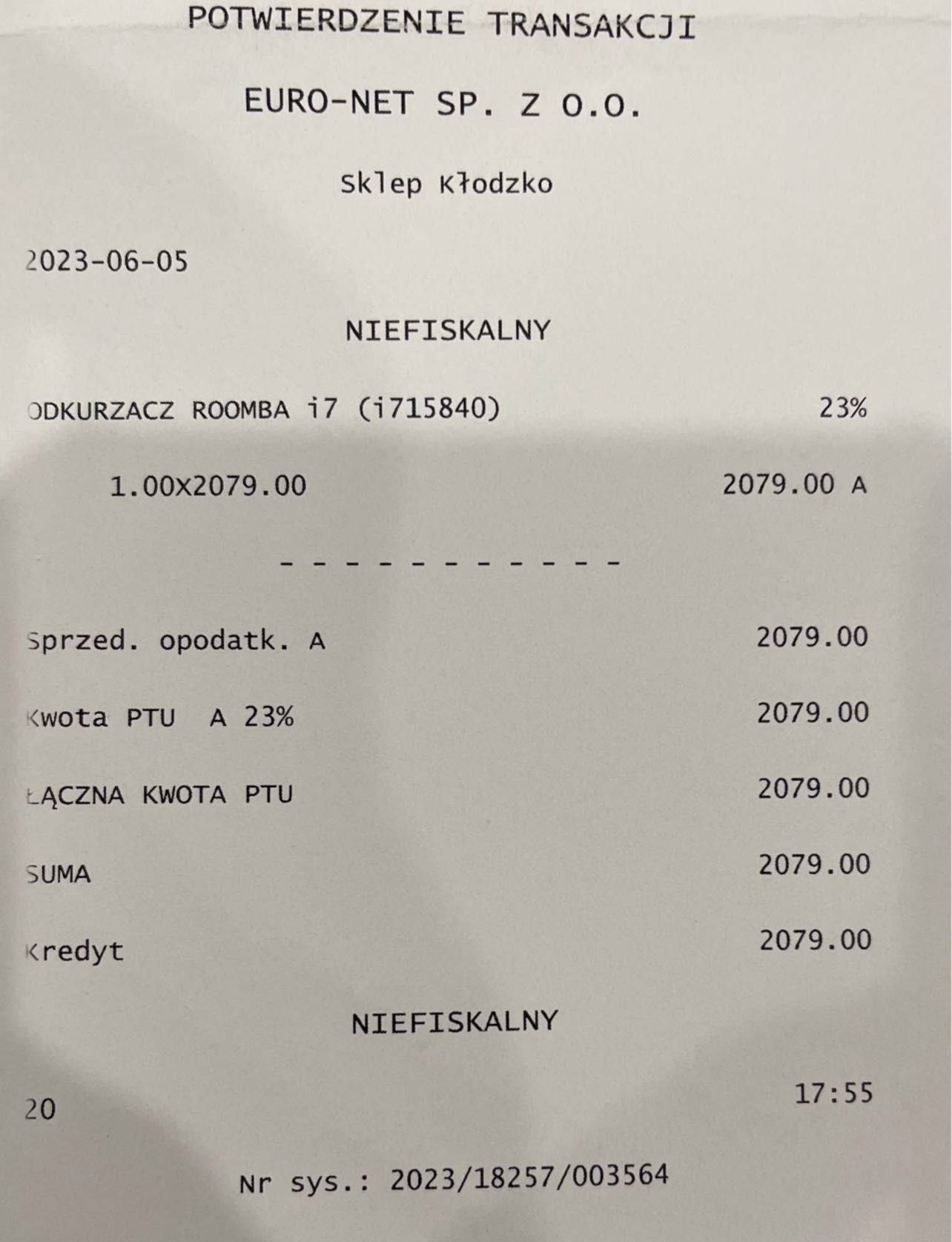 Odkurzacz irobot roomba i7