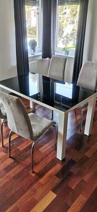Stół rozkładany, 180-140x80, plus krzesła 4szt, stan dobry