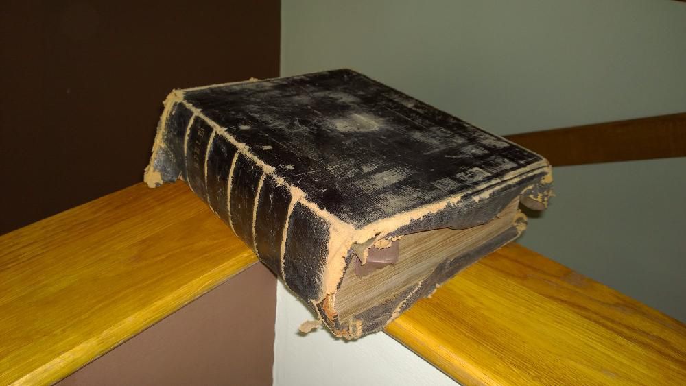 Biblia Holy Bible John Brown 1862 r (język angielski) antyk