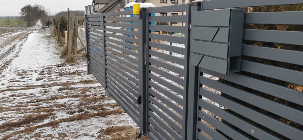 BRAMA rozwierna nowoczesna palisada 150cmx500cm OCYNK+RAL PRODUCENT