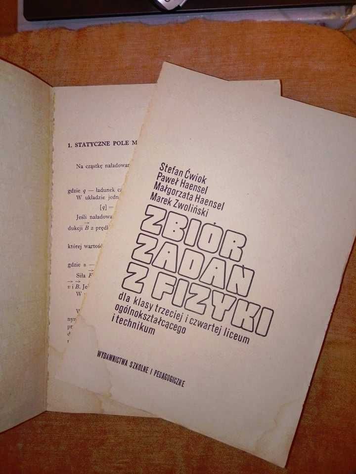 Zbiór zadań z fizyki 3-4 LO  - Ćwiok, Haensel, Zwoliński (1983) WSiP