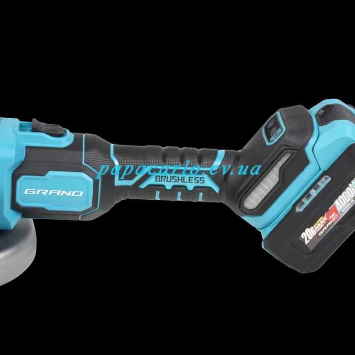 Акумуляторна кутова шліфмашина Grand МШУ-20BL/HS  болгарка 1 або 2 АКБ