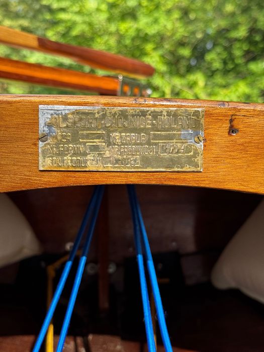 Żaglówka jacht legendarna klasa regatowa Finn 1976 mahoniowy Chojnice