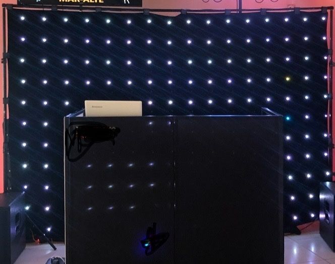 Cortina led rgb p dj banda