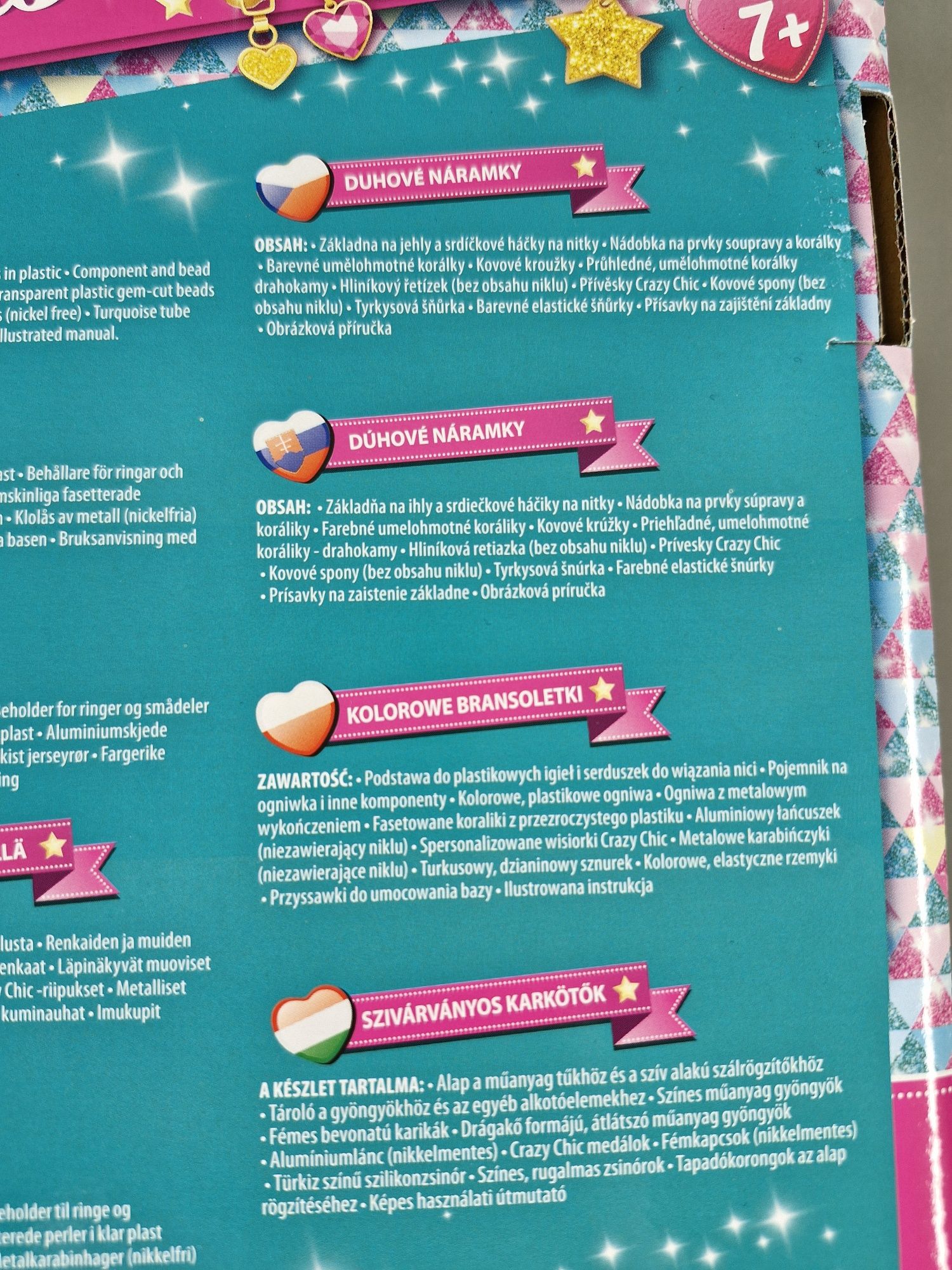 Kolorowe Bransoletki Zestaw Koralików 7+ Crazy Chic Zestaw Na Prezent