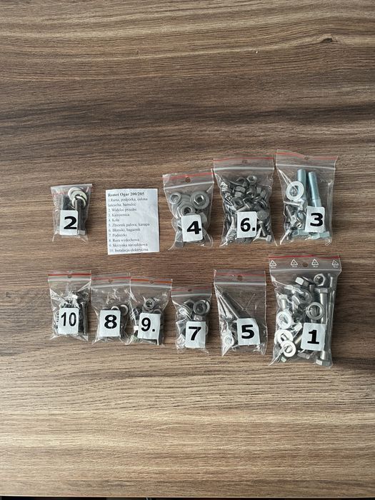 NOWY komplet śrub śruby NIERDZEWNE OGAR 200 OGAR 205 romet