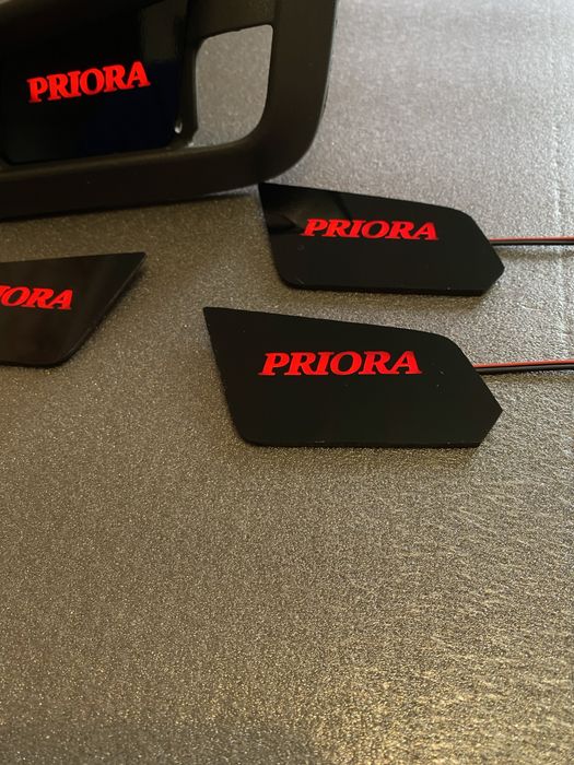 Led подсветка русек дверей. Приора PRIORA