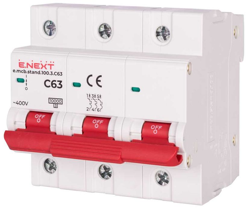 Wyłącznik nadprądowy STANDARD  C63 3p 63A 10kA
