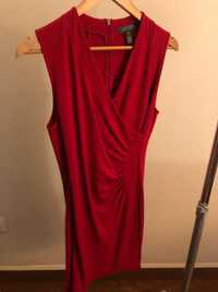 Vestido vermelho Ralph Lauren
