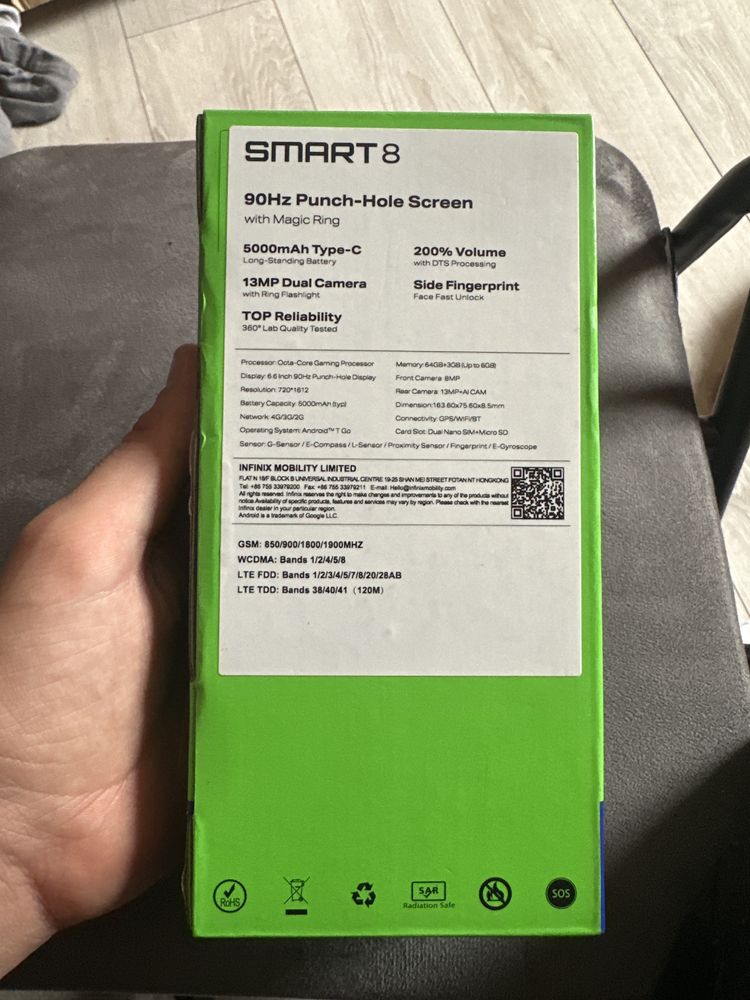 OKAZJA Infinix smart 8 24 miesiace gwarancji