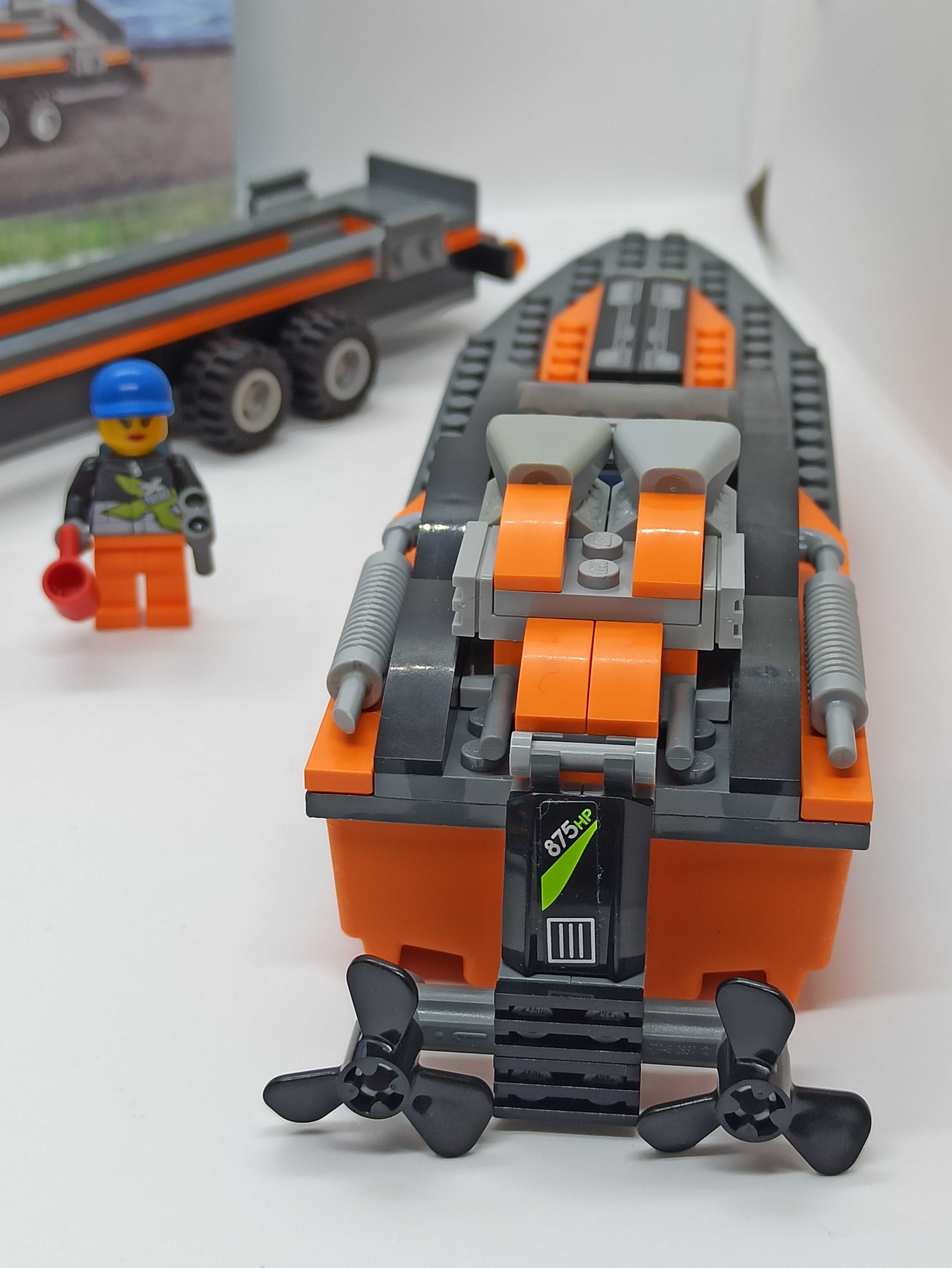 Lego 60085 4x4 with Powerboat łódz wyścigowa, motorówka.