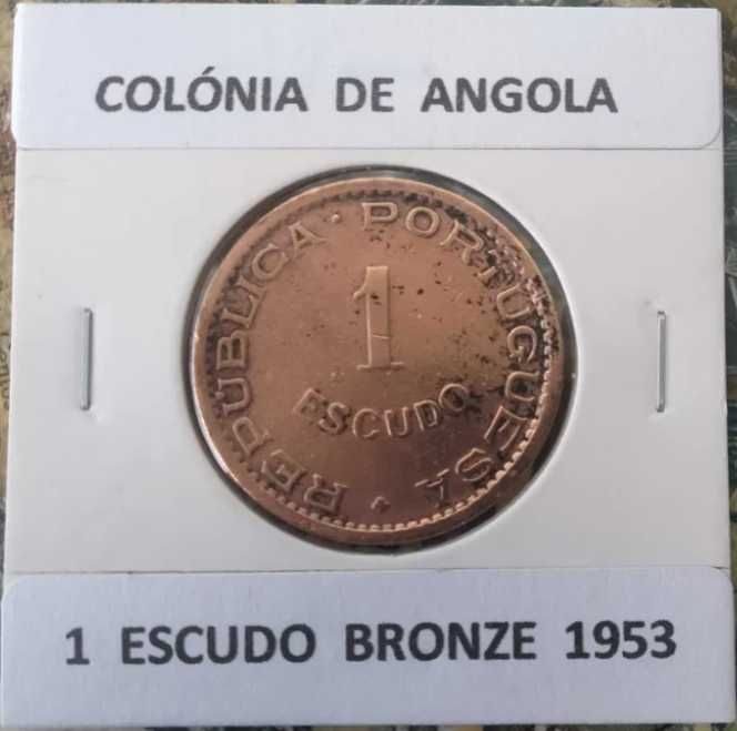 3 Moedas Portuguesas de 1 Escudo Da Ex colónia Ultramarina de Angola