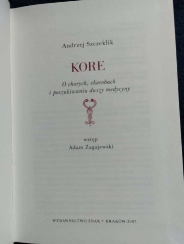 Andrzej Szczeklik. Kore.