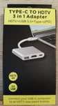 Przedstawiony na zdjęciu produkt to adapter 3 w 1 USB-C na HDMI,