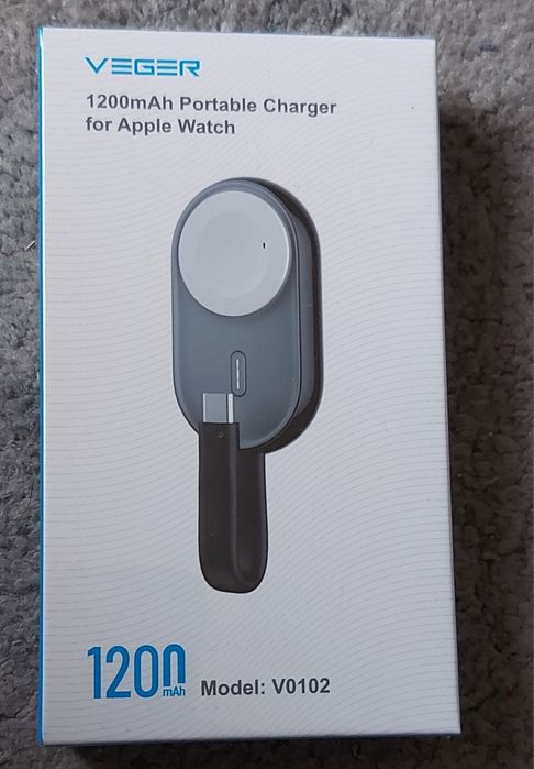 VEGER powerbank 1200 mAh do zegarka kompatybilny z Apple Watch żółty