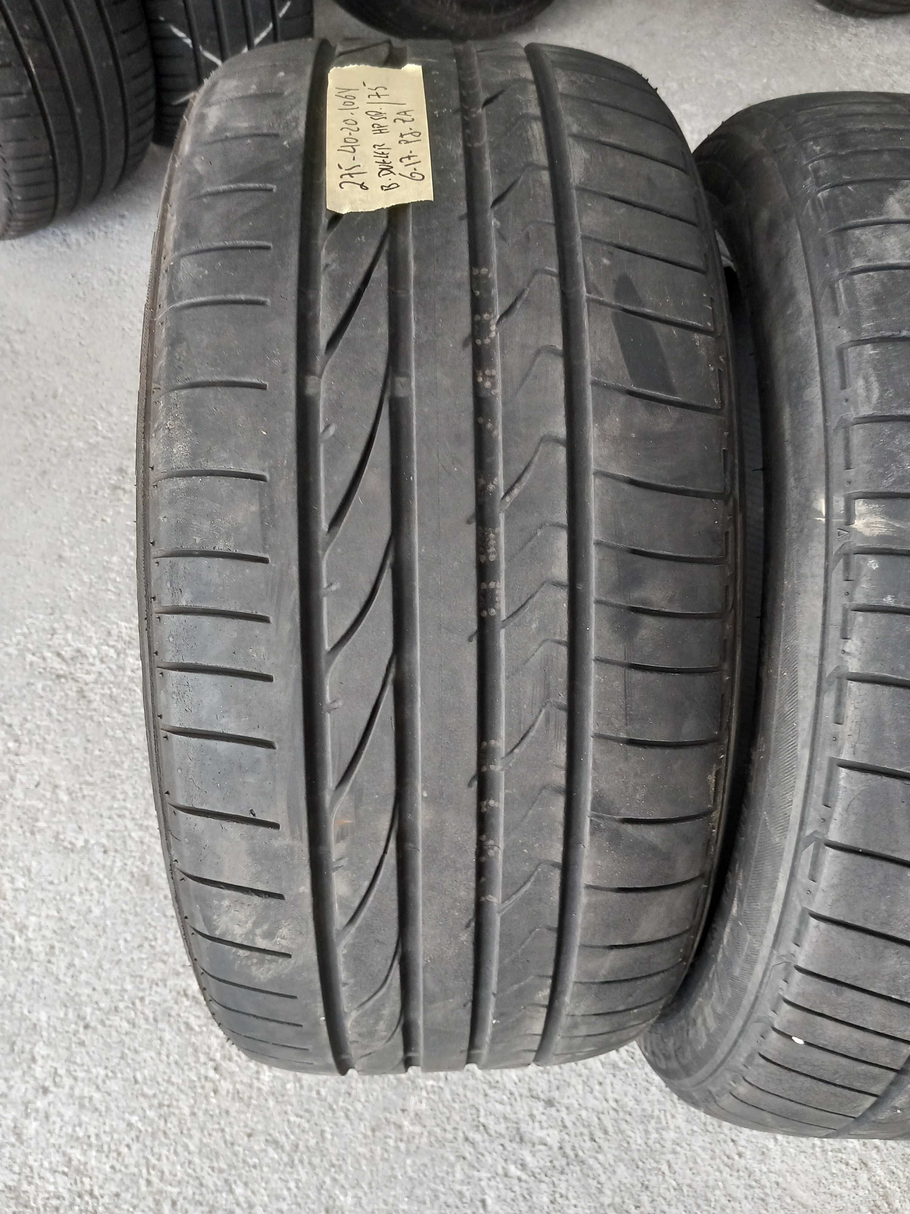 2 Pneus 275/40R20 Bridgestone RFT