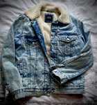 Kurtka męska jeans z kożuszkiem  Zara r. S