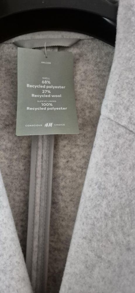 Plaszcz z domieszka wełny firma H&M