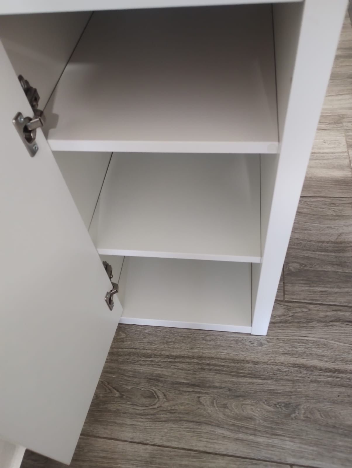 Biurko biale  micke ikea z nadstawką