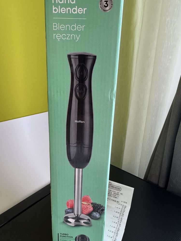 Blender ręczny 400 watt Hoffen (nowy, 3 lata gwar, paragon)