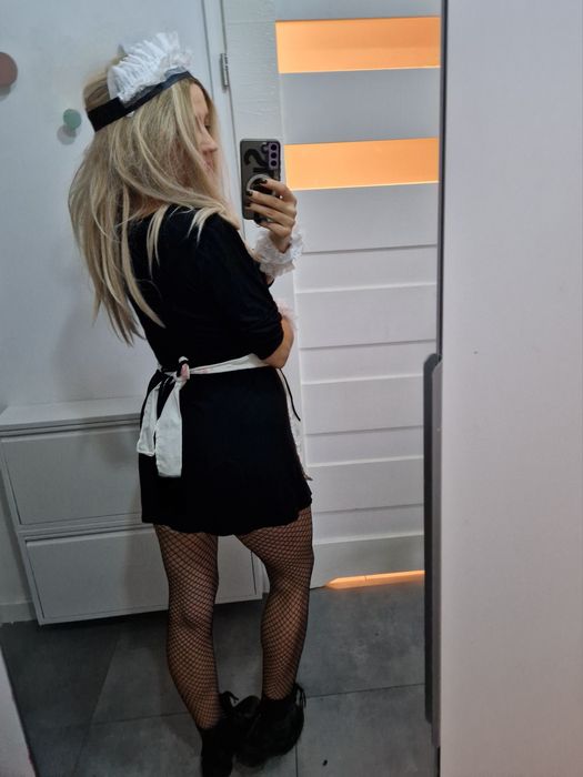 Pokojówka 4xl 48 5xl 50 przebranie kostium na Halloween karnawal bal