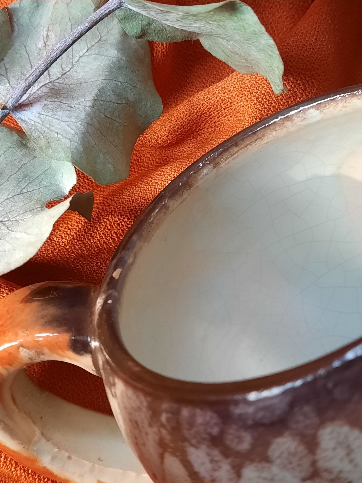 Kubki ceramika 2 szt. okrągłe unikat do kawy herbaty