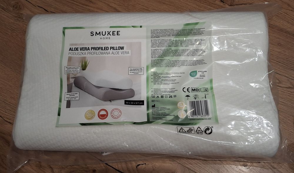 Poduszka ortopedyczna aloe vera profilowana Memory foam 50x30 NOWA