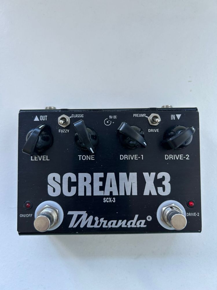 Pedal de distorção hand made Scream X3 Tmiranda guitarra