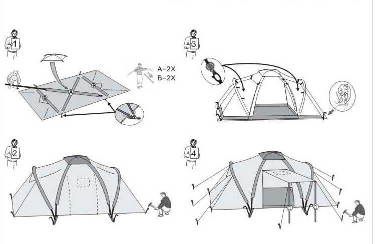 Tenda Campismo com 2 quartos e sala (como nova)