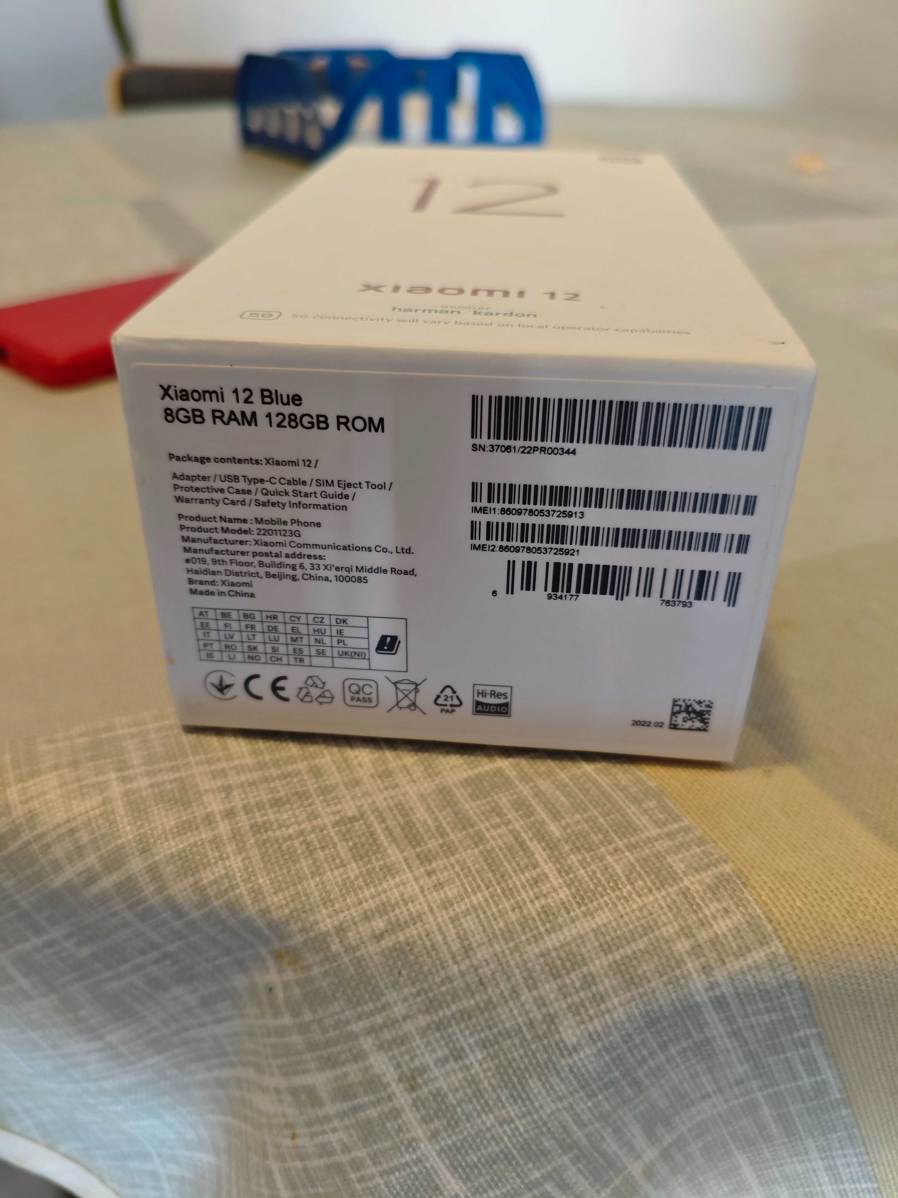 Xiaomi mi 12 azul 128 gb