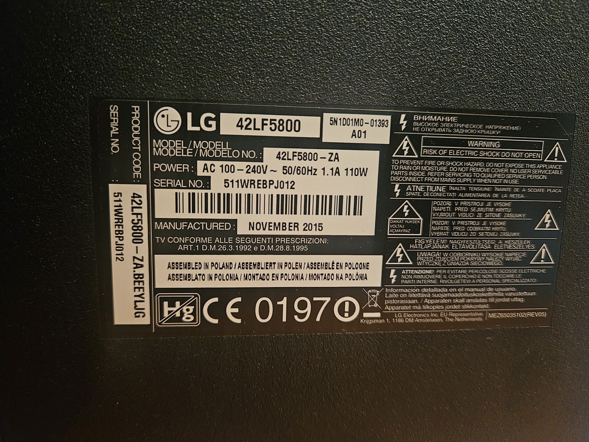 Telewizor lg 42 ##
