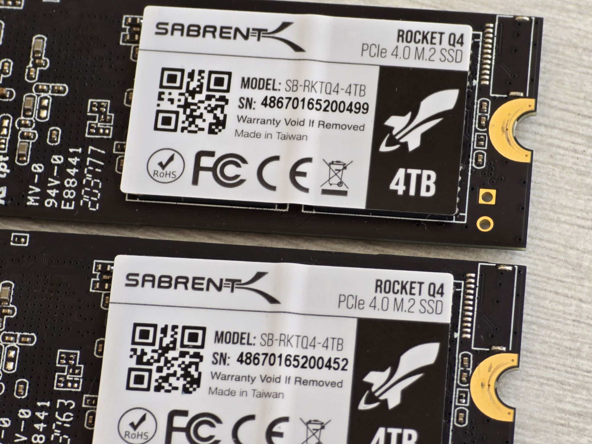 Пара SSD NVMe m.2 Sabrent Rocket Q4 по 4TB (загалом 8TB)