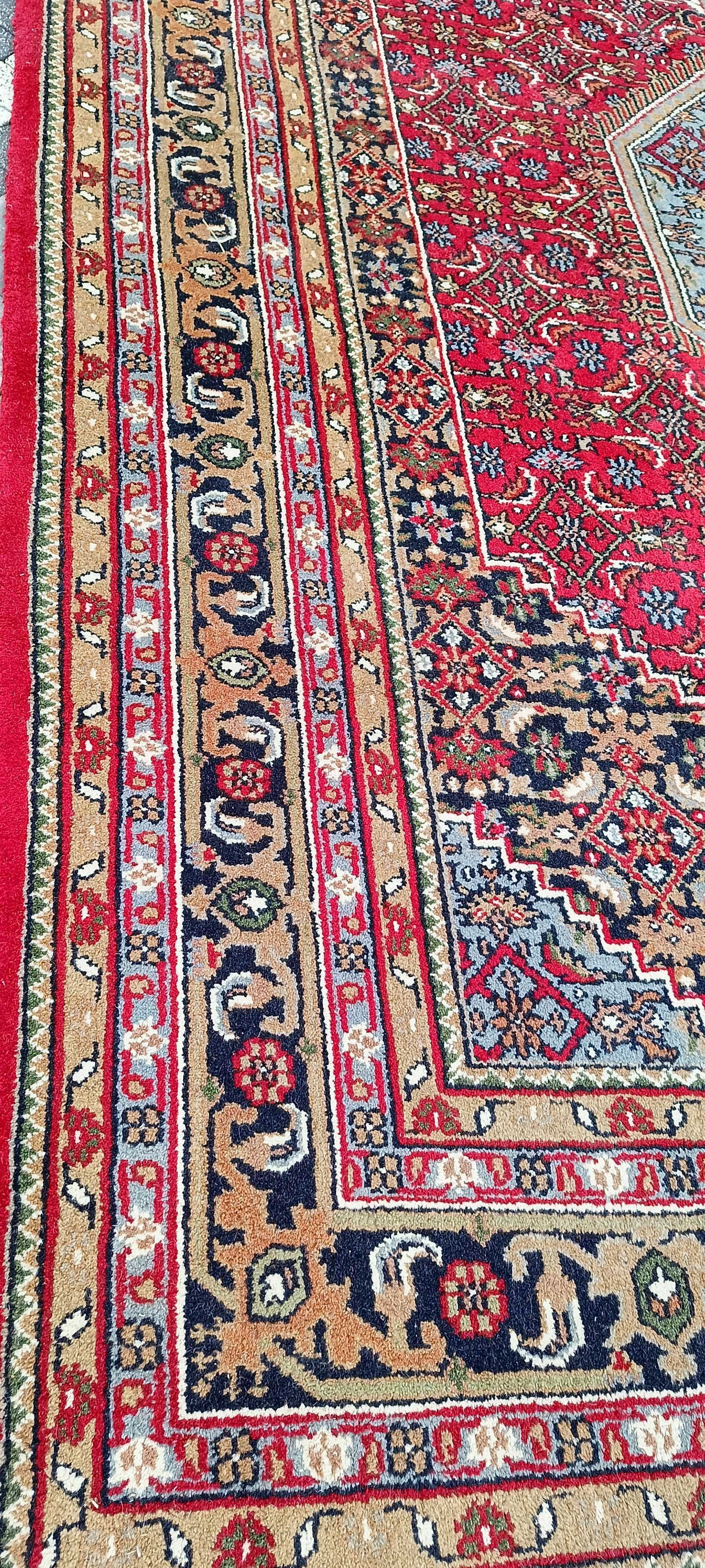 Bidjar ręcznie tkany dywan wełniany 355 x 250 cm wełna 100%