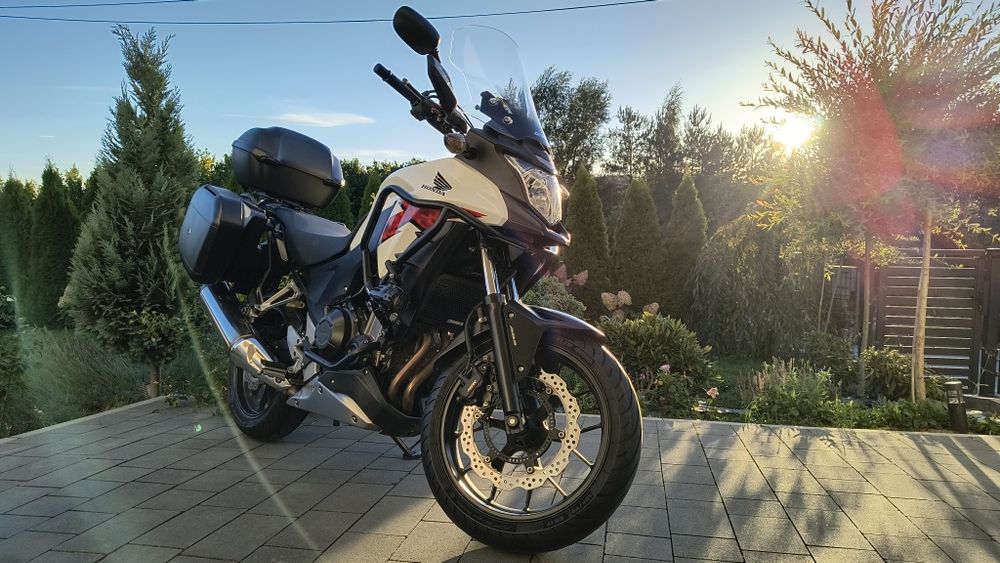 Honda CB500X 2014 – kufry, orurowanie, bezwypadkowa