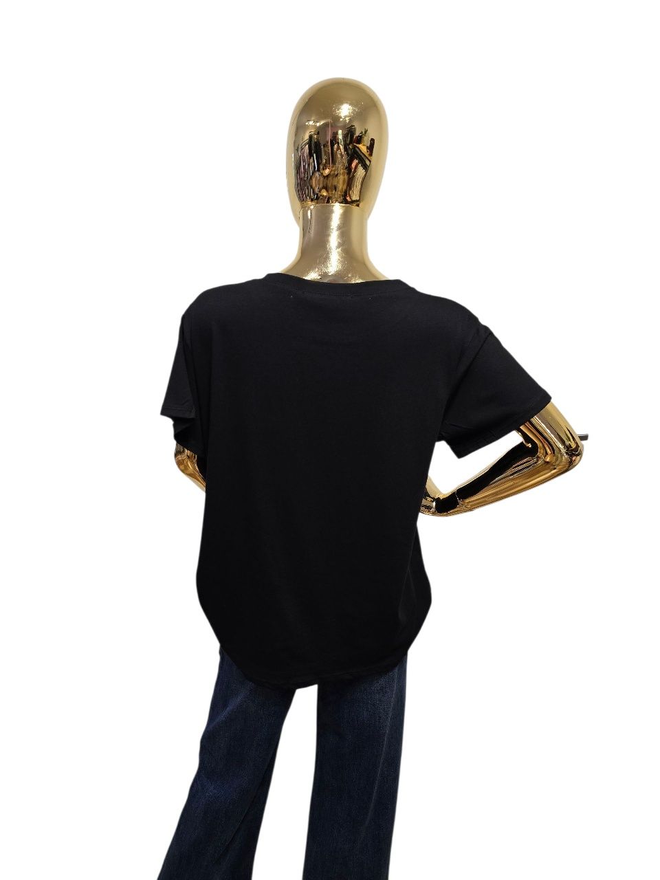 T-shirt damski bawełniany WINOGRONO czarny rozmiar uniwersalny My Luxe