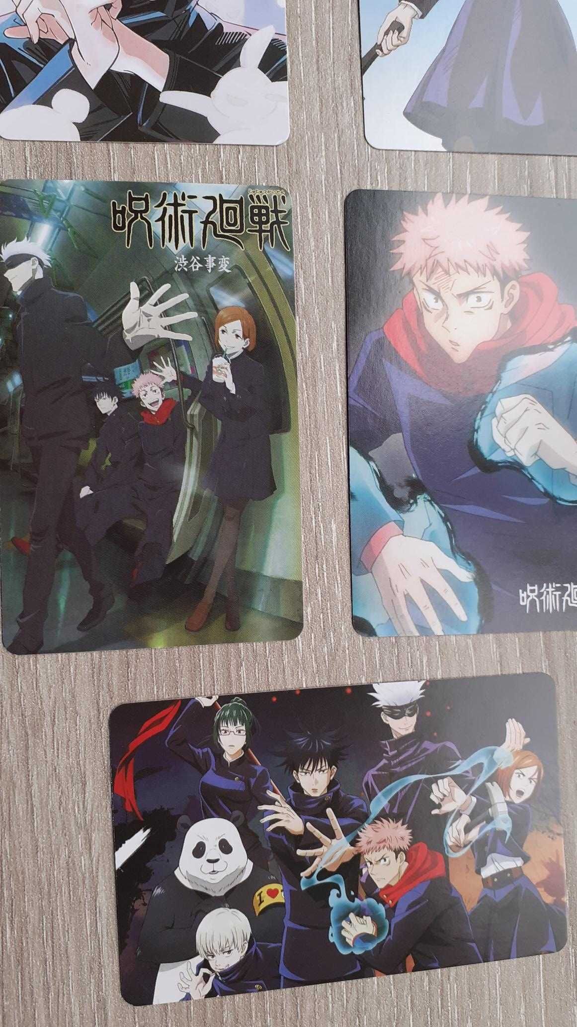 Cartas do anime Jujutsu kaisen novo Gojo, Sukuna, Nanami