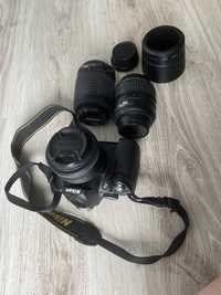 Aparat cyfrowy Nikon D500 + 3 obiektywy (35mm, 18-55mm, 55-200mm)