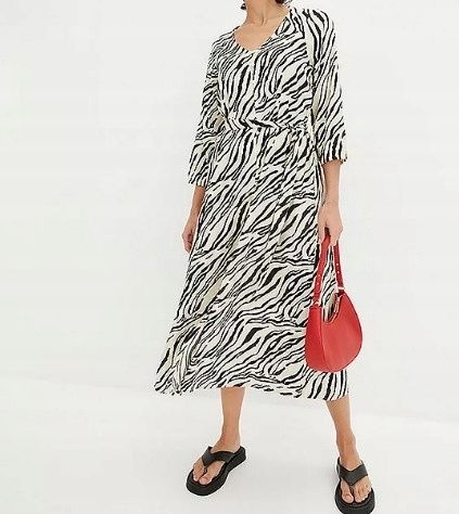 B.P.C sukienka midi we wzór zebry 42.