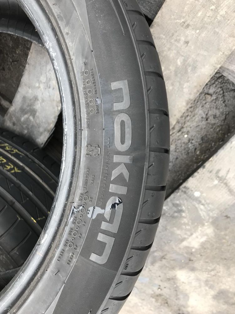 Nokian 255/45r18 пара резина шини б/у склад оригінал літо