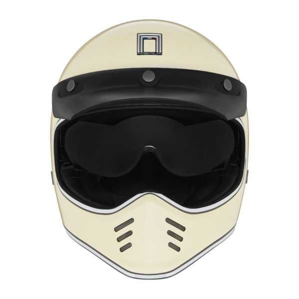 Nowy Kask Enduro Retro Vintage NOX NP101 rozm. L daszek blenda